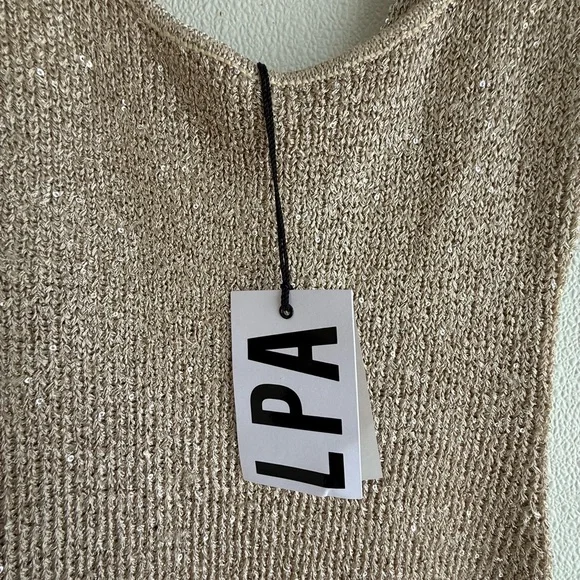 LPA Sparkling Champagne Knit Mini Dress - Picture 2 of 6